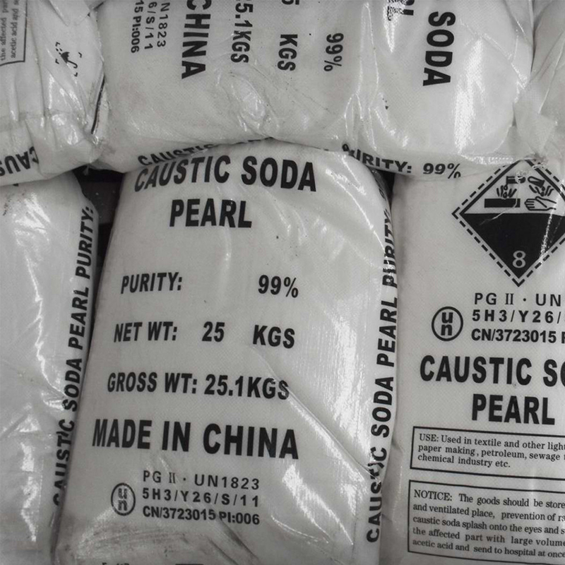 Perlas de soda cáustica alcalina fuerte al 99% para alimentos